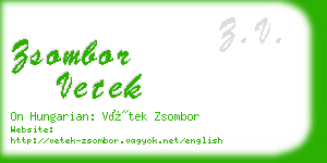 zsombor vetek business card